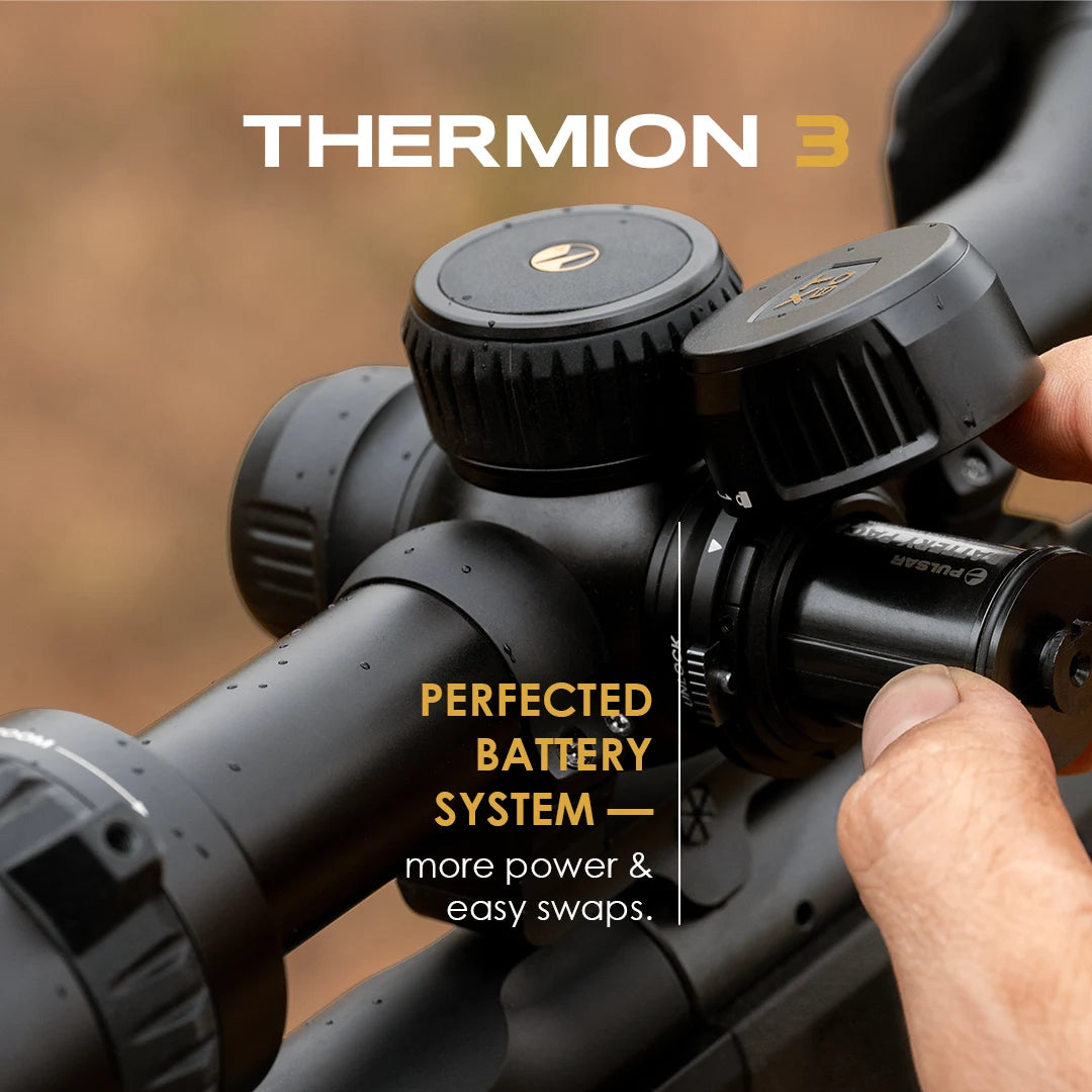 Hands swapping the Thermion 3 battery: battery system, perfected