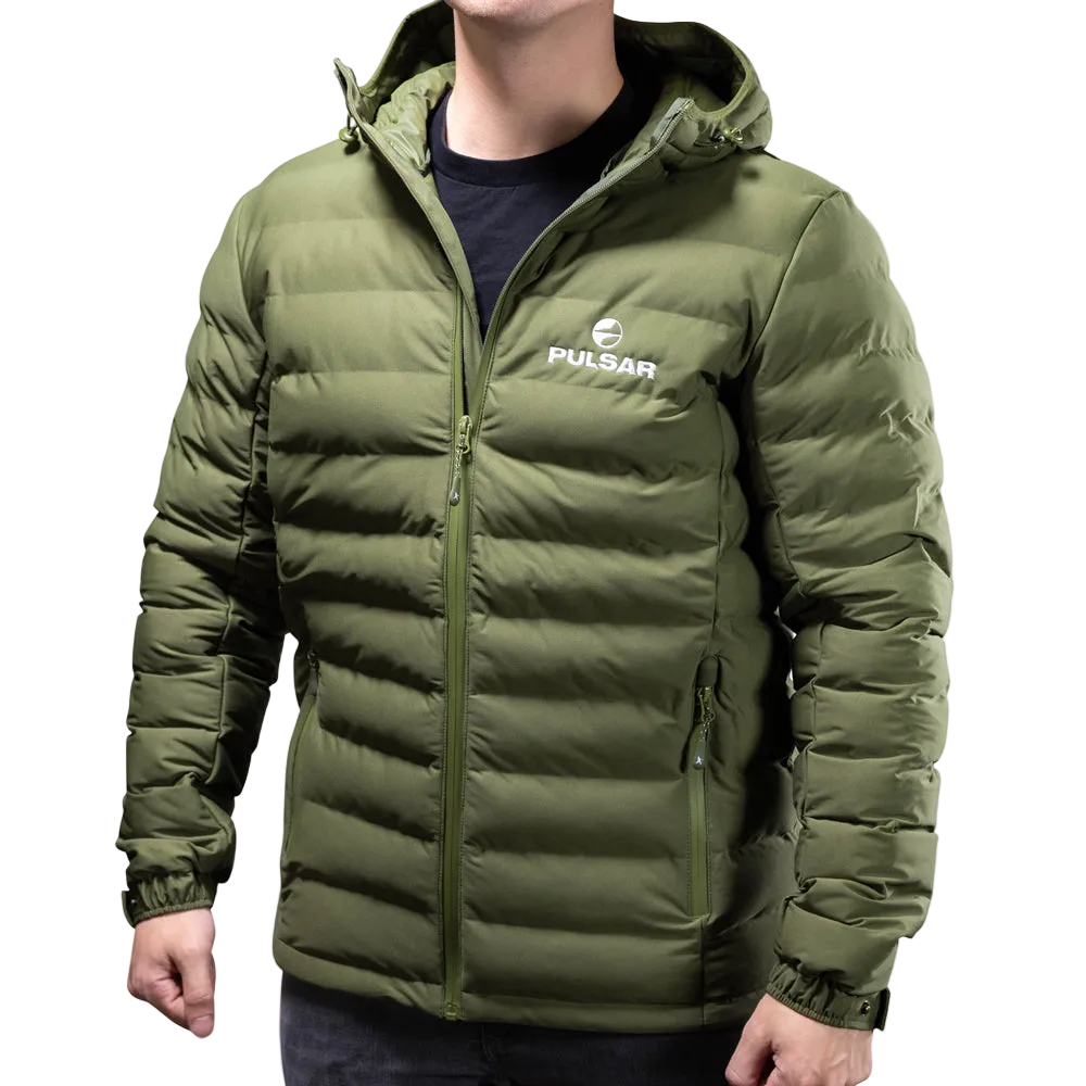 Pulsar Olive Green Puffer Jacket - Hooded